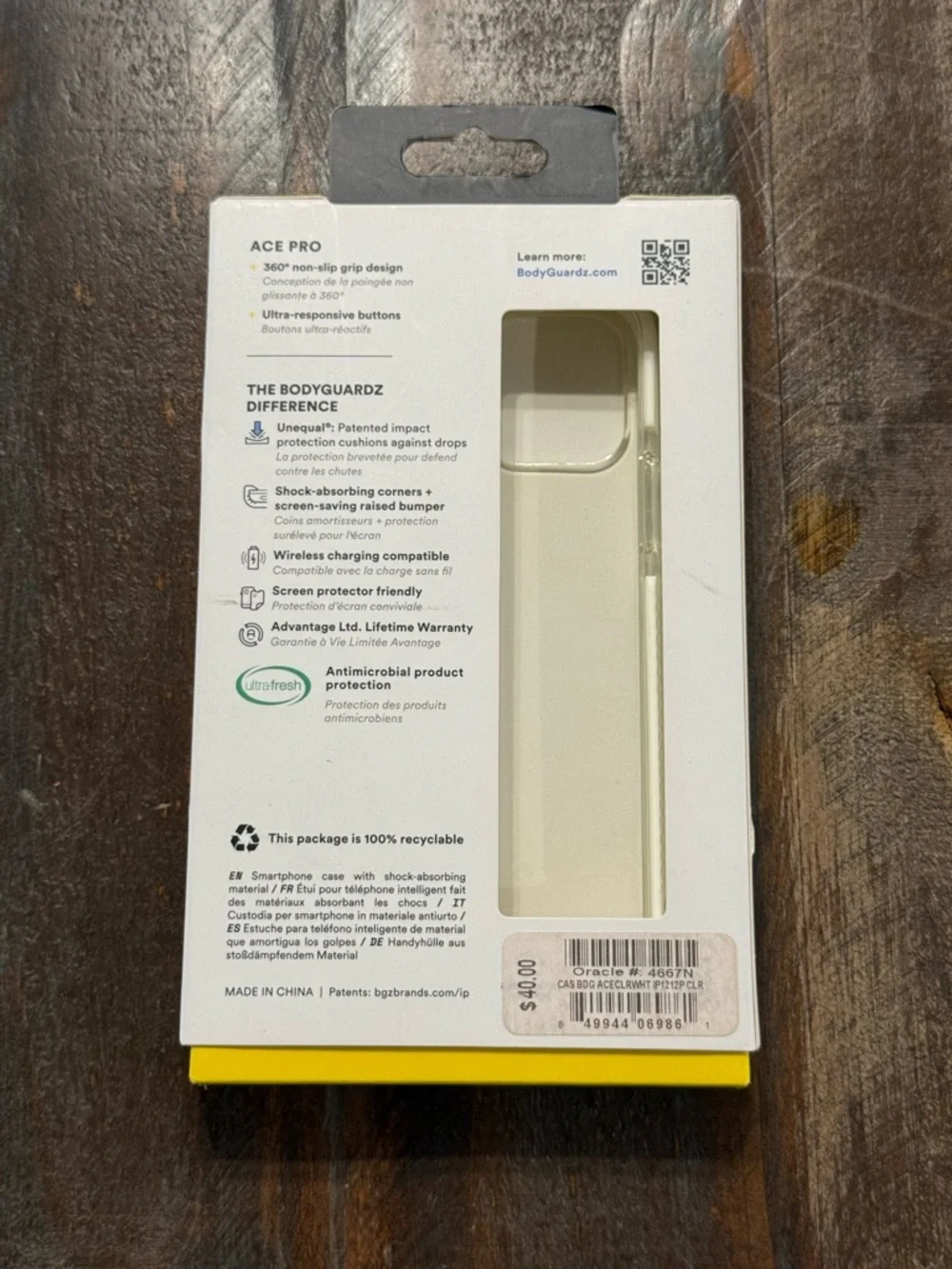 iPhone 12 / iPhone 12 Pro Body Guardtz Clear Slim Protective Case NWT